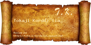 Tokaji Kordélia névjegykártya